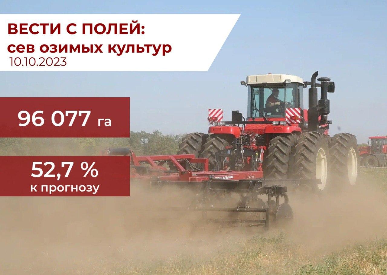 Сев озимых культур на зерно перешел экватор.