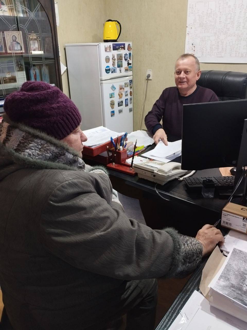 Прием граждан депутата Волновахского муниципального совета.