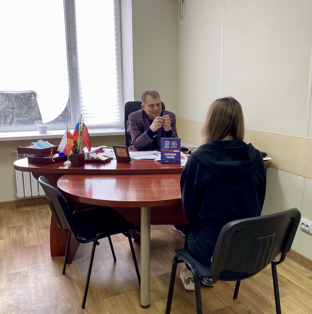 Прием граждан председателя Волновахского муниципального совета Таймураза Арсоева.