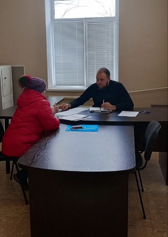 Прием граждан депутата Волновахского муниципального совета.