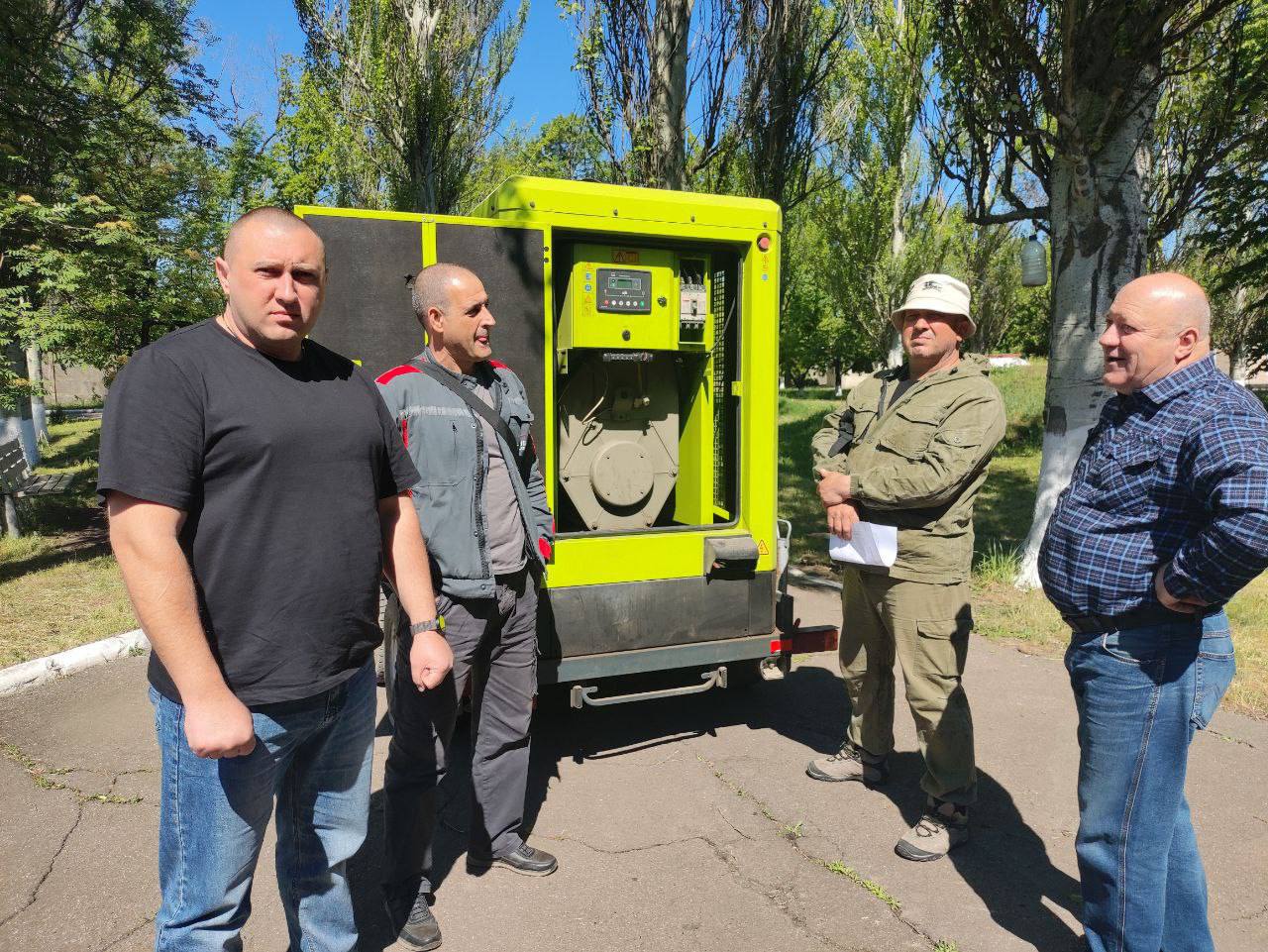Руководством предприятия «Донбасстеплоэнерго» филиалу Волновахского ПУВКХ ГУП ДНР «Вода Донбасса» во временное пользование предоставлен генератор.