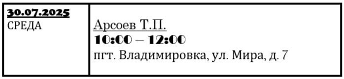 График личного приема граждан депутатами Волновахского муниципального совета Донецкой Народной Республики.