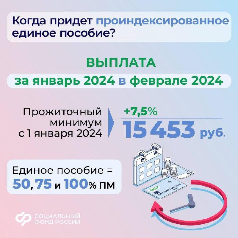 Когда придет проиндексированное единое пособие?.