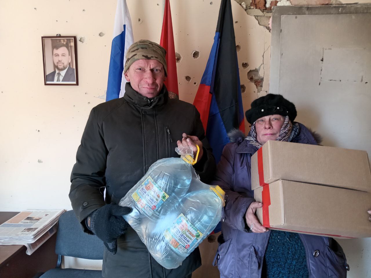 Помощь, которая объединяет: гуманитарный груз для жителей.