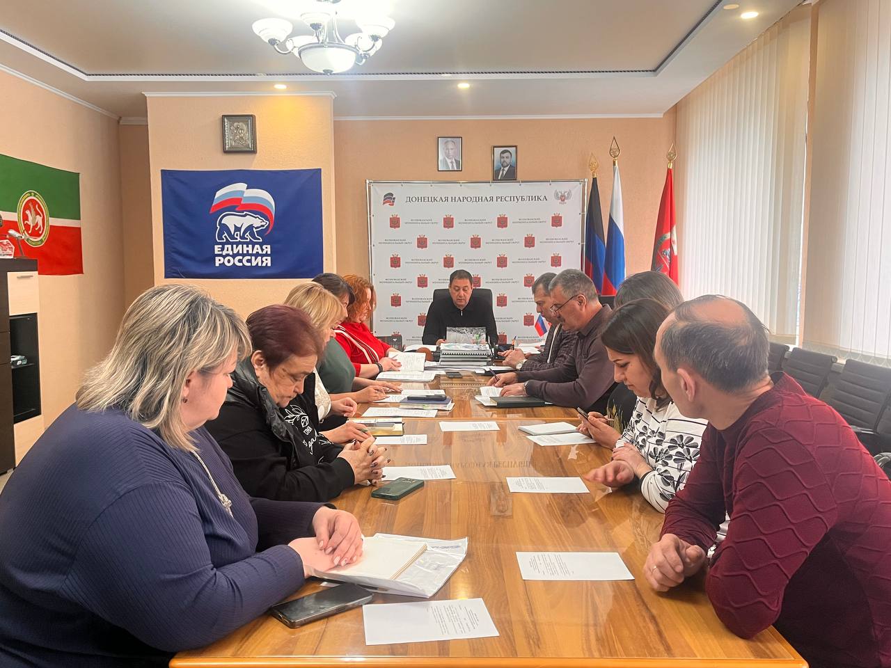 Глава муниципального образования Волновахский МО провел заседание Местного политического совета Волновахского местного отделения Всероссийской политической Партии «Единая Россия».